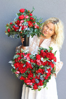 Berry Rose, bukiet nagrobny we wkładzie