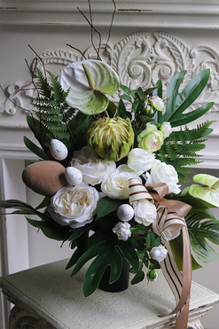  Luksuria Easter, bukiet nagrobny we wkładzie do wazonu, dł.63cm 