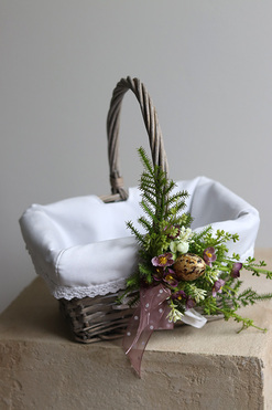 Gefera, dekorowany koszyczek wielkanocny, wys.23cm 