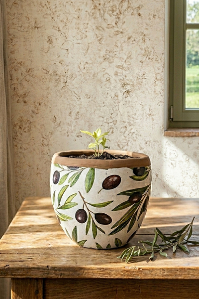 Olive Garden, ceramiczna osłonka doniczka