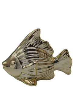 figurka ceramiczna marynistyczna Ryba B, złota, wym.6.5x3.5x4.5cm