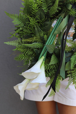 OD RĘKI Kalla Isolire, wieniec nagrobny, B, śr.50cm