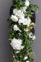 White Love, elegancka girlanda ze sztucznych kwiatów