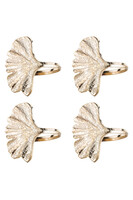 Ginko, obrączki na serwetki, miłorząb, złote