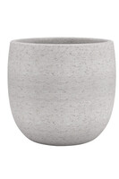 Hemeria, okrągła osłonka donica, biała