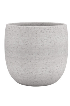 Hemeria, okrągła osłonka donica, biała A, wym.35x39cm