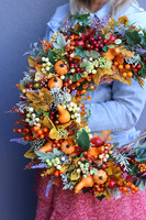 Jesień Big, jesienny wianek z owocami, rozp.60cm