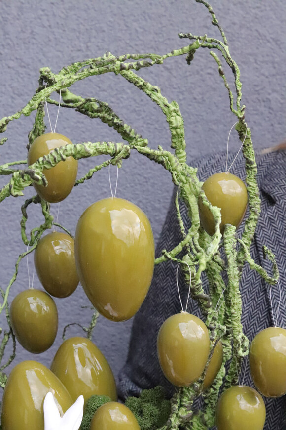 Easter Verde, stroik wielkanocny na plastrze drewna