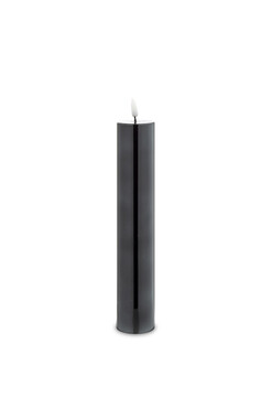 Black, migocząca świeca LED, wys.29cm