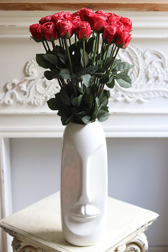 Dusty Pink Roses, kompozycja kwiatowa róże w wazonie