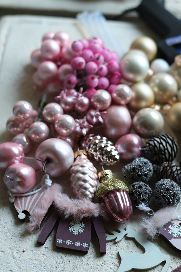 Do It Yourself Pink, stroik do samodzielnego wykonania, śr.35cm