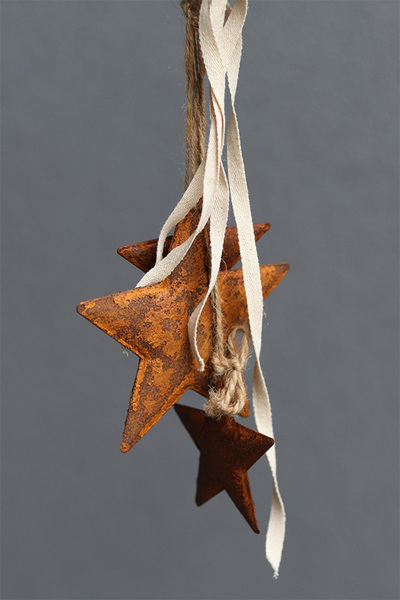 Miedziany Świąteczny, wianek dekoracyjny z jeleniem