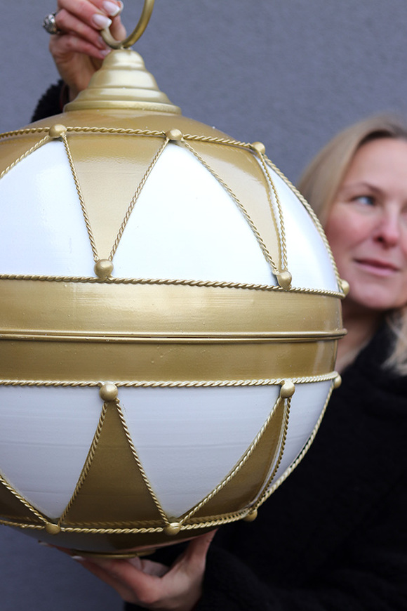 XMAS Ball, figurka bombka metalowa duża dekoracja złota