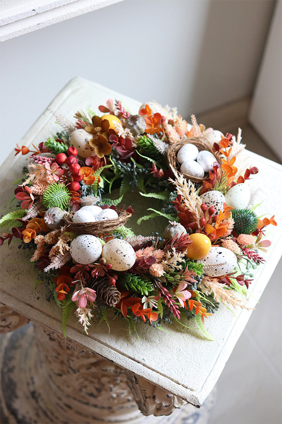 Kurnik, wielkanocny wianek z jajkami