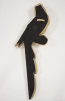 Parrot, złoty decor dekoracja ścienna papuga, wym.42x19x4cm