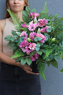 Juderia Fiolet, bukiet nagrobny, wym.55cm