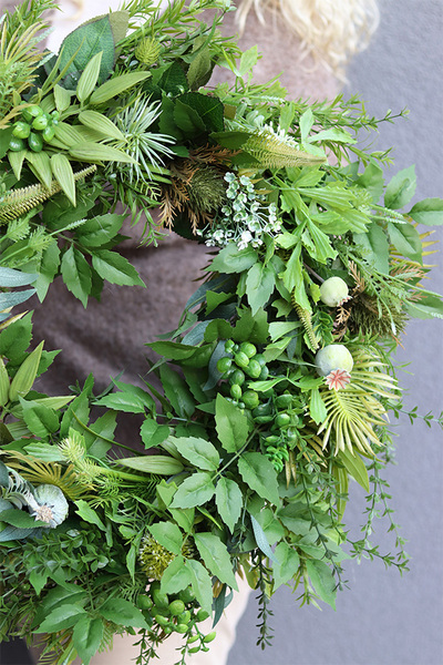 Green Kongo, zielony wianek z eukaliptusem