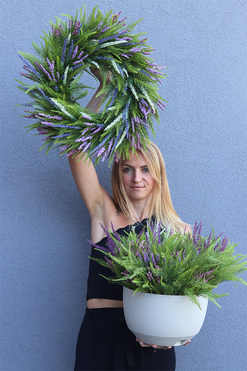 Wrzośce, komplet jesiennych dekoracji, kompozycja & wianek