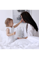 Margaret, komplet pościeli bawełnianej z falbaną, biała