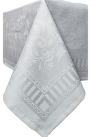 Dalia, elegancki żakardowy obrus na stół, szary