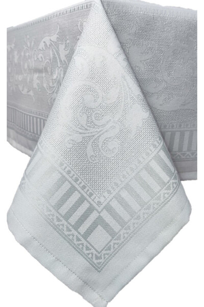 Dalia, elegancki żakardowy obrus na stół, szary