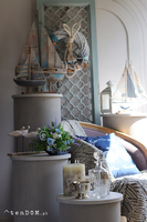 Seaside B, figurka drewniana żaglówka