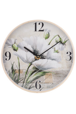 Flower Times, stylowy zegar ścienny, śr.41cm