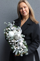 Srebrna Kraina Concrete, świąteczny stroik na stół