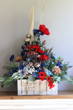 Maki dla Mamy, dekoracja nagrobna z dedykacją,wys.81cm   