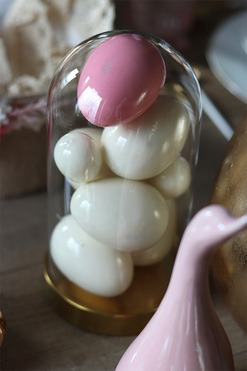 Morelia Easter Small, dekoracja wielkanocna pod kloszem, wym.20x10.5cm 