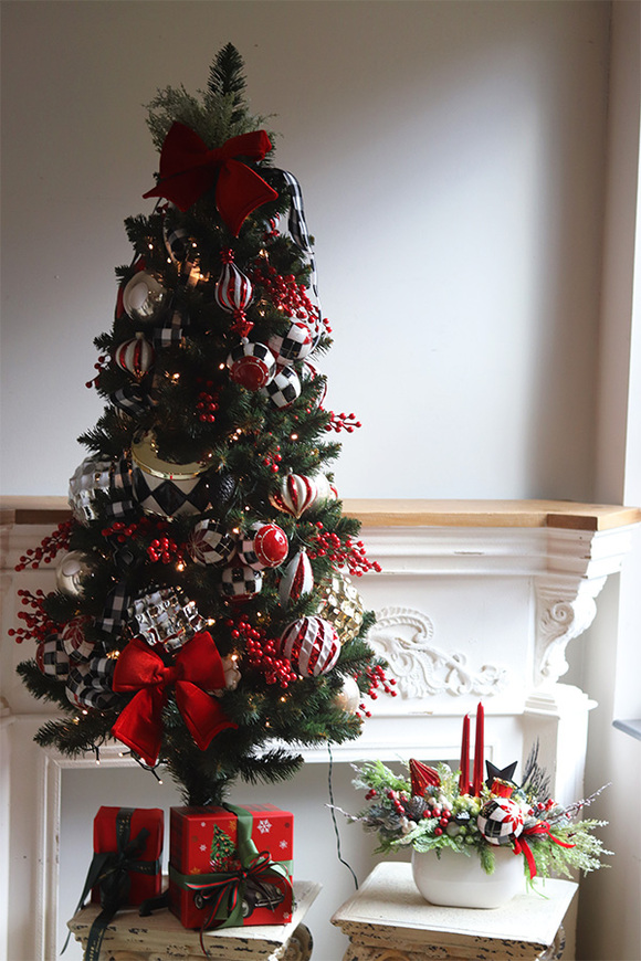 Alice in Wonderland, świąteczny stroik ze świecami