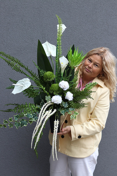 Elegantesa, komplet dekoracji nagrobnych, kompozycja & bukiet