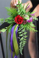 Marassi 2, lampion z dekoracją kwiatową, wys.58cm 