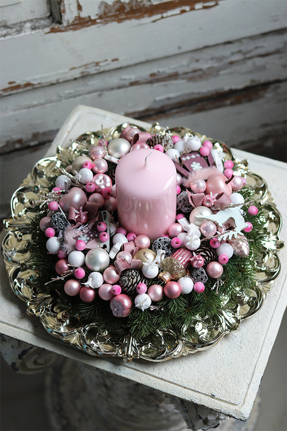 Do It Yourself Pink, stroik do samodzielnego wykonania, śr.35cm