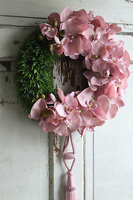 asymetryczny wianek z chwostem, Orchidelia Pudrova, śr.42cm