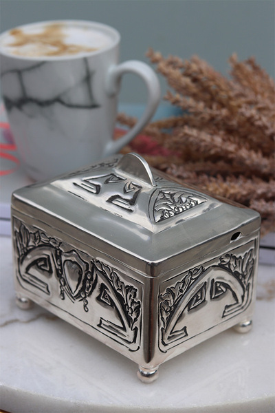 cukiernica posrebrzana Orient