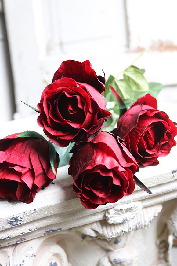 bukiet róż, Premiolla, czerwone, 4szt, dł. 52cm