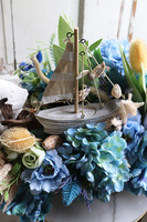 kompozycja marynistyczna w podłużnym naczyniu, Oceania, wym.40x99cm