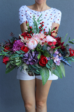 Laos Englano 2, dekoracja nagrobna w naczyniu, wym.47x70cm