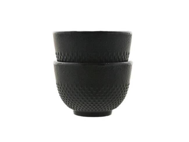 Awaji, żeliwne czarki do herbaty, czarne, kpl.2szt, poj.150ml
