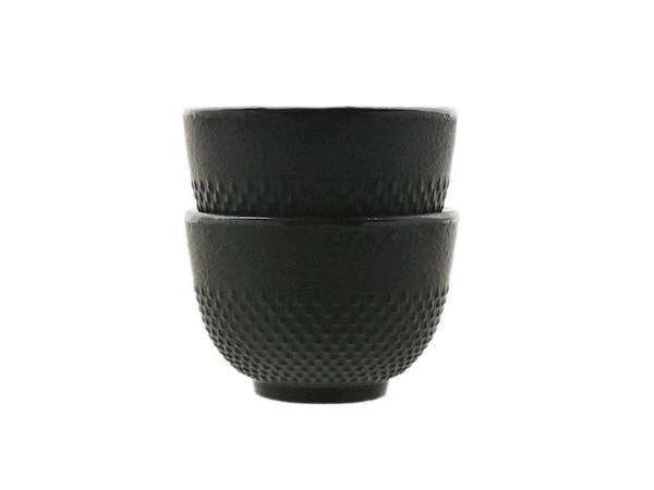 Awaji, żeliwne czarki do herbaty, czarne, kpl.2szt, poj.150ml