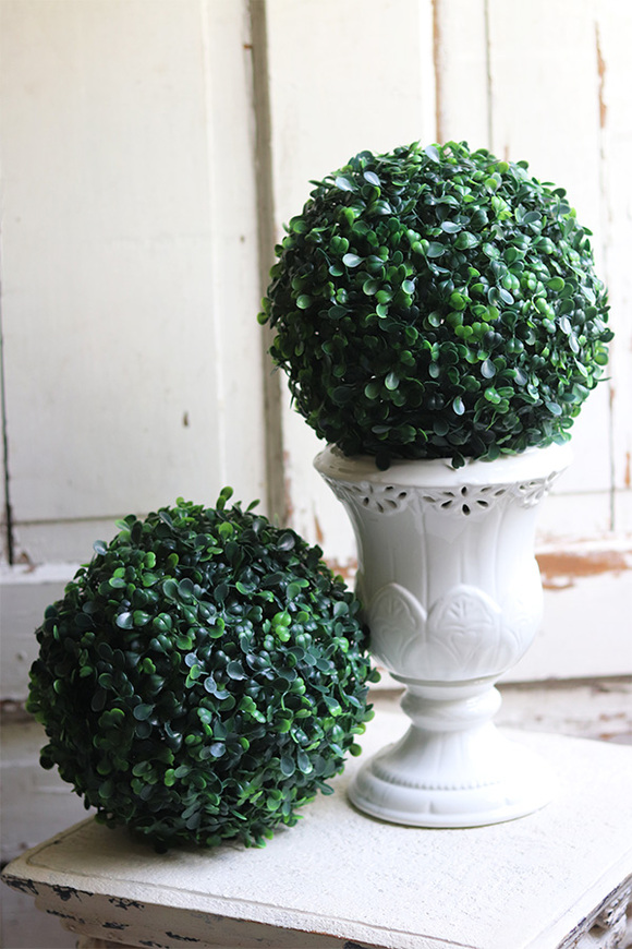 Neros 2, kula bukszpanowa w białym pucharze, wys.40cm