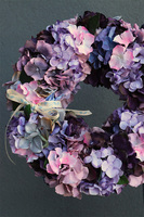 Fioletowa Hortensja Veliria, bogaty wianek dekoracyjny