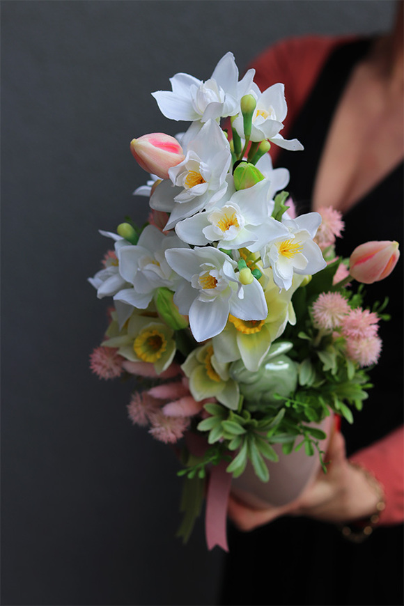 Heffia, kompozycja wielkanocna stroik