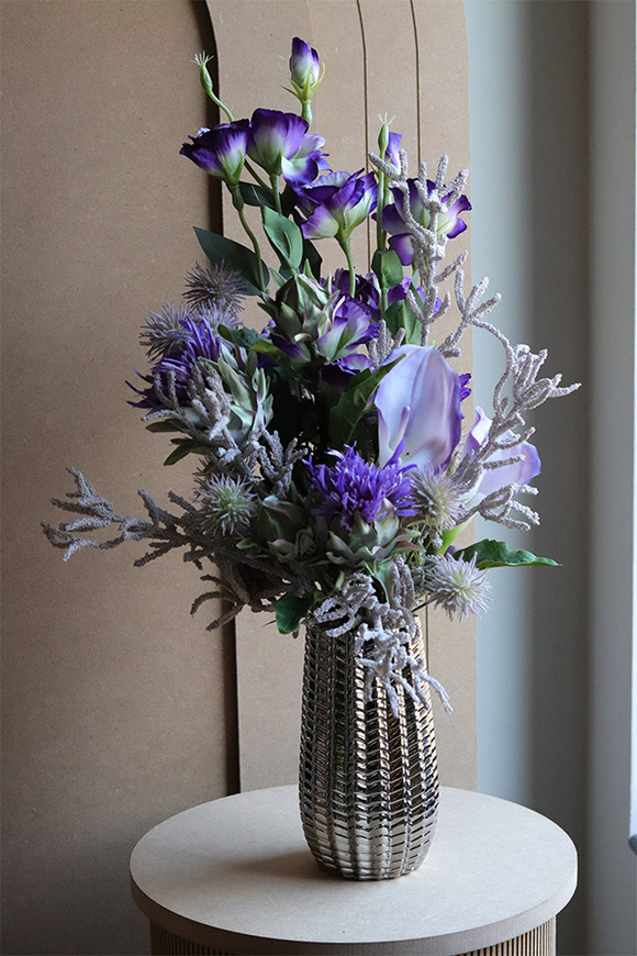 Fioletowe Sny, dekoracyjny bukiet w wazonie