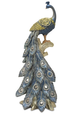 Peacock B, figurka pawia, wym.32x12.5x10cm