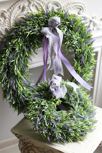 dekoracyjny wianek Lawendowe Pola