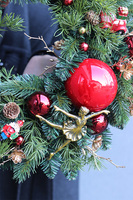 Zima, wysokiej jakości bożonarodzeniowy wianek, śr.48cm