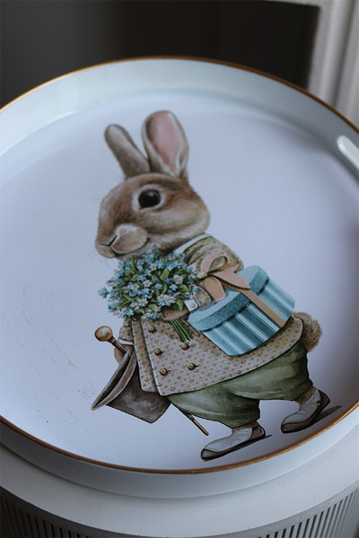 Bunny, wielkanocna taca z zajączkiem