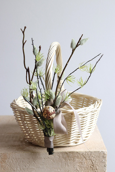 Marta, dwustronnie dekorowany koszyczek wielkanocny